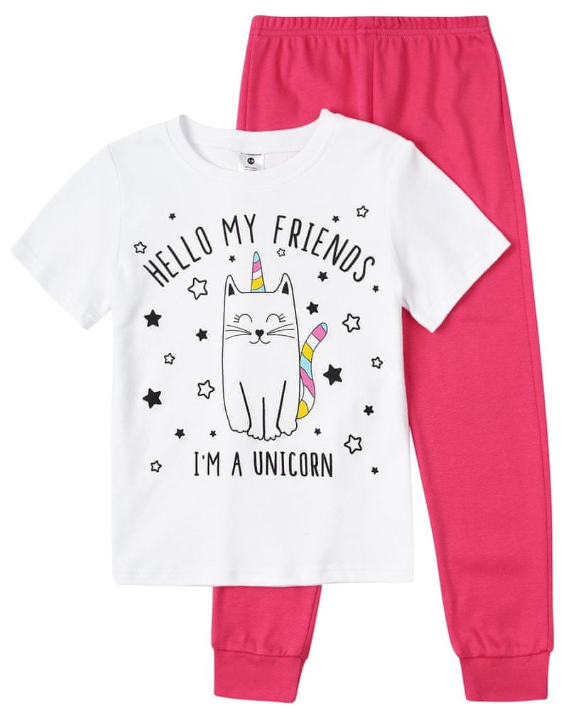 Garnamama dievčenské pyžamo s potlačou svietiacou v tme md122491_fm4 ružová 104